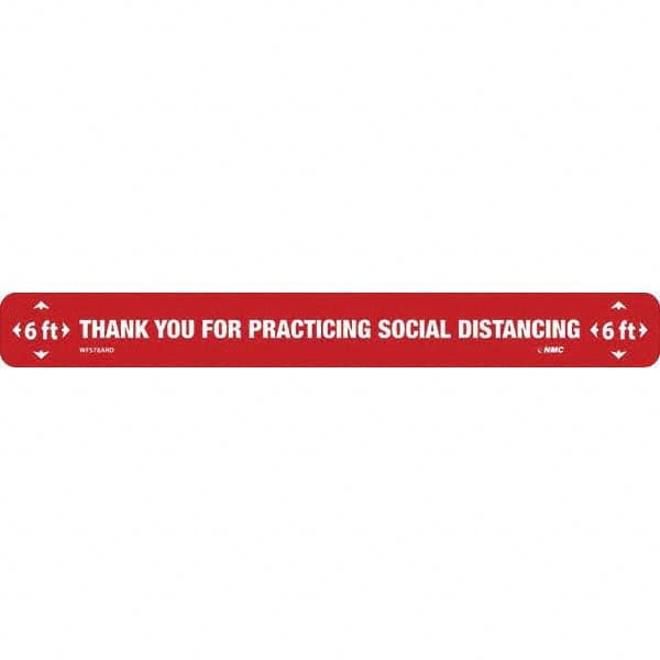 NMC - "Thank You for Practicting Social Distancing" Adhesive-Backed Floor Sign - USA Tool & Supply
