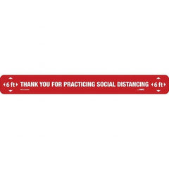 NMC - "Thank You for Practicting Social Distancing" Adhesive-Backed Floor Sign - USA Tool & Supply
