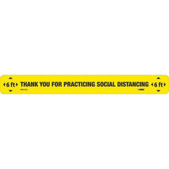 NMC - "Thank You for Practicting Social Distancing" Adhesive-Backed Floor Sign - USA Tool & Supply