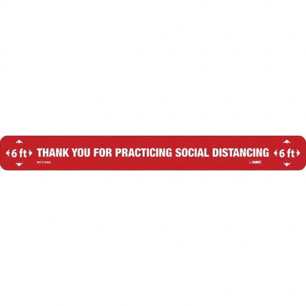 NMC - "Thank You for Practicting Social Distancing" Adhesive-Backed Floor Sign - USA Tool & Supply