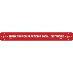 NMC - "Thank You for Practicting Social Distancing" Adhesive-Backed Floor Sign - USA Tool & Supply