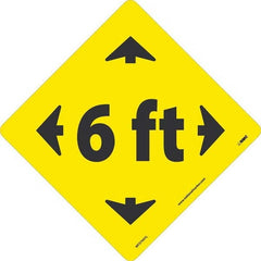 NMC - "6 ft" Adhesive-Backed Floor Sign - USA Tool & Supply