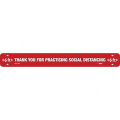 NMC - "Thank You for Practicting Social Distancing" Adhesive-Backed Floor Sign - USA Tool & Supply