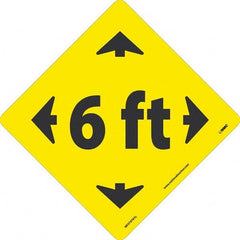 NMC - "6 ft" Adhesive-Backed Floor Sign - USA Tool & Supply