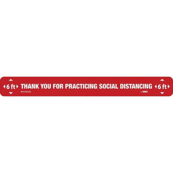 NMC - "Thank You for Practicting Social Distancing" Adhesive-Backed Floor Sign - USA Tool & Supply