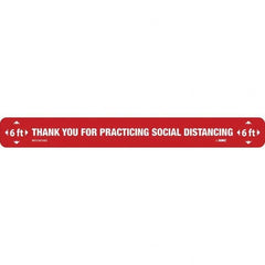 NMC - "Thank You for Practicting Social Distancing" Adhesive-Backed Floor Sign - USA Tool & Supply