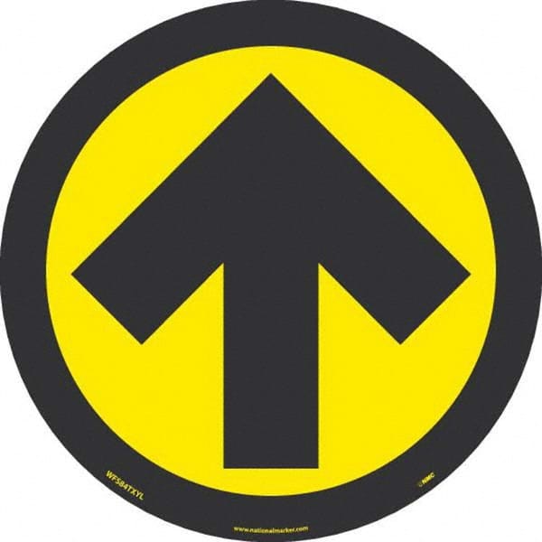 Blank Round, Black on Yellow, Use for Exit, Entrance & Directional