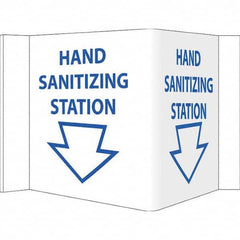 NMC - "Hand Sanitizing Station", 12" Wide x 6" High, Vinyl Safety Sign - USA Tool & Supply