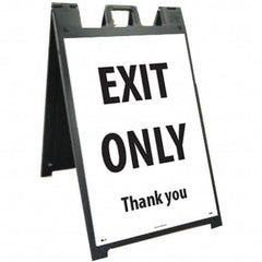 NMC - "EXIT HERE", 25" Wide x 45" High, Plastic Safety Sign - USA Tool & Supply