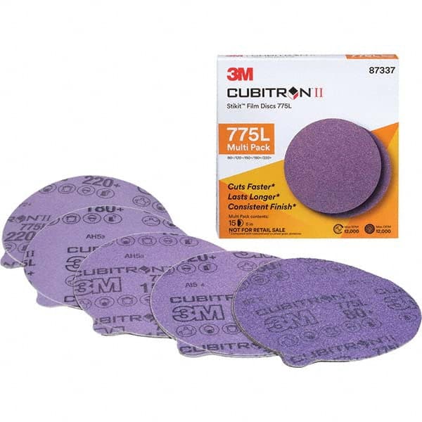 3M - Adhesive-Backed/PSA Discs Disc Diameter (Inch): 5 Abrasive Material: Ceramic - USA Tool & Supply