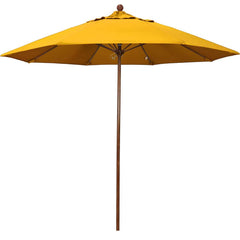 Patio Umbrellas; Diameter (Feet): 9; Height (Feet): 8.583; Fabric Color: Yellow; Base Included: No; Canopy Fabric: Pacifica; Fade Resistant: Yes; Additional Information: Push Lift; Frame Material: Aluminum