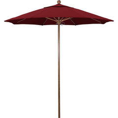 Patio Umbrellas; Diameter (Feet): 7.5; Height (Feet): 8.000; Fabric Color: Red; Base Included: No; Canopy Fabric: Olefin; Fade Resistant: Yes; Additional Information: Push Lift; Frame Material: Aluminum