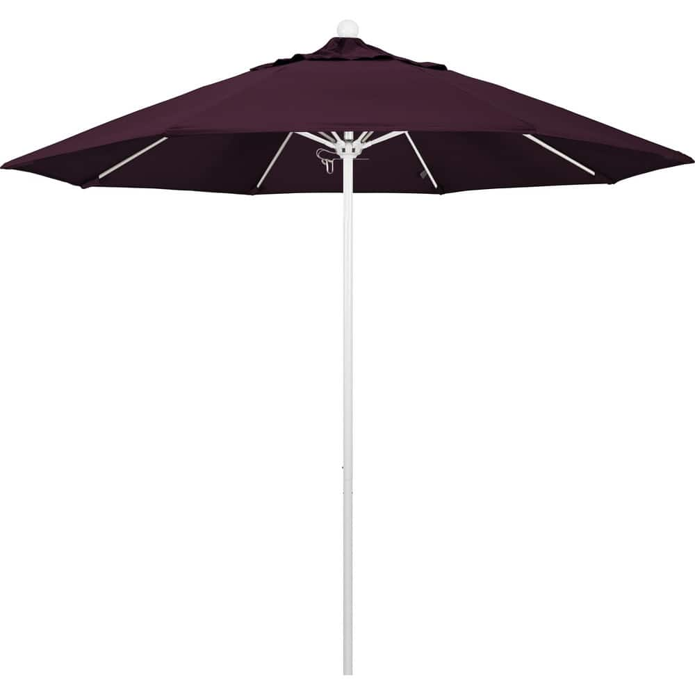 Patio Umbrellas; Diameter (Feet): 9; Height (Feet): 8.583; Fabric Color: Purple; Base Included: No; Canopy Fabric: Pacifica ; Fade Resistant: Yes; Additional Information: Push Lift; Frame Material: Aluminum