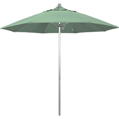 Patio Umbrellas; Diameter (Feet): 9; Height (Feet): 8.583; Fabric Color: Spa; Base Included: No; Canopy Fabric: Pacifica; Fade Resistant: Yes; Additional Information: Push Lift; Frame Material: Aluminum