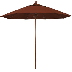 Patio Umbrellas; Diameter (Feet): 9; Height (Feet): 8.583; Fabric Color: Terracotta; Base Included: No; Canopy Fabric: Olefin; Fade Resistant: Yes; Additional Information: Push Lift; Frame Material: Aluminum