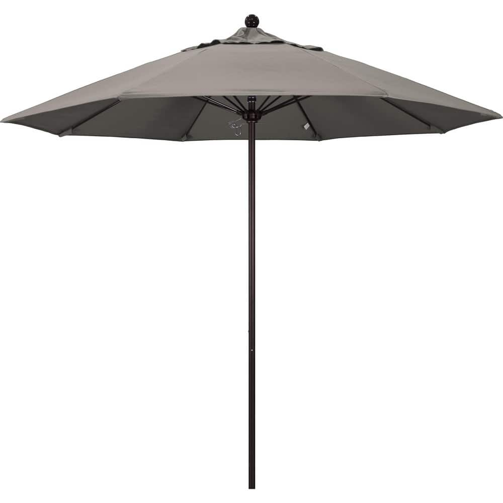 Patio Umbrellas; Diameter (Feet): 9; Height (Feet): 8.583; Fabric Color: Taupe; Base Included: No; Canopy Fabric: Pacifica; Fade Resistant: Yes; Additional Information: Push Lift; Frame Material: Aluminum