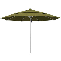 Patio Umbrellas; Diameter (Feet): 11; Height (Feet): 8.917; Fabric Color: Palm; Base Included: No; Canopy Fabric: Pacifica; Fade Resistant: Yes; Additional Information: Pulley Lift; Frame Material: Aluminum