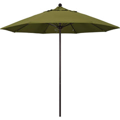 Patio Umbrellas; Diameter (Feet): 9; Height (Feet): 8.583; Fabric Color: Palm; Base Included: No; Canopy Fabric: Pacifica; Fade Resistant: Yes; Additional Information: Push Lift; Frame Material: Aluminum