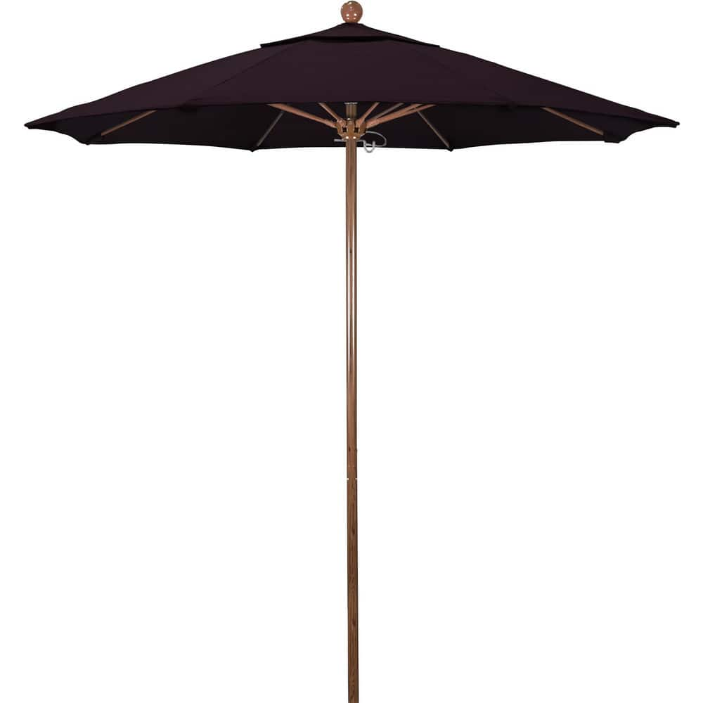 Patio Umbrellas; Diameter (Feet): 7.5; Height (Feet): 8.000; Fabric Color: Purple; Base Included: No; Canopy Fabric: Pacifica; Fade Resistant: Yes; Additional Information: Push Lift; Frame Material: Aluminum