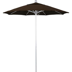 Patio Umbrellas; Diameter (Feet): 7.5; Height (Feet): 8.000; Fabric Color: Mocha; Base Included: No; Canopy Fabric: Pacifica; Fade Resistant: Yes; Additional Information: Push Lift; Frame Material: Aluminum