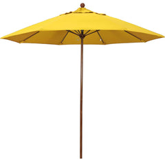 Patio Umbrellas; Diameter (Feet): 9; Height (Feet): 8.583; Fabric Color: Lemon; Base Included: No; Canopy Fabric: Olefin; Fade Resistant: Yes; Additional Information: Push Lift; Frame Material: Aluminum