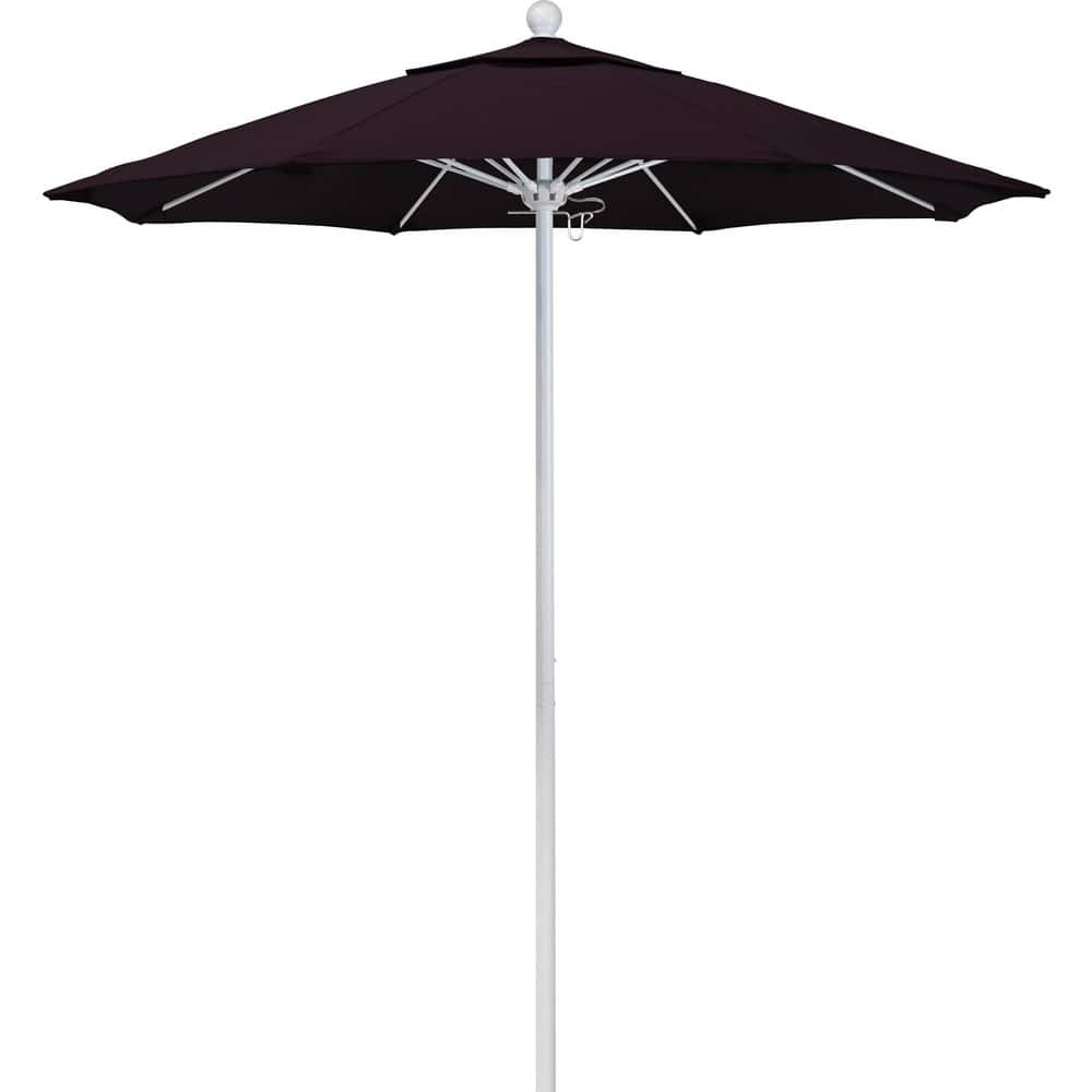 Patio Umbrellas; Diameter (Feet): 7.5; Height (Feet): 8.000; Fabric Color: Purple; Base Included: No; Canopy Fabric: Pacifica; Fade Resistant: Yes; Additional Information: Push Lift; Frame Material: Aluminum