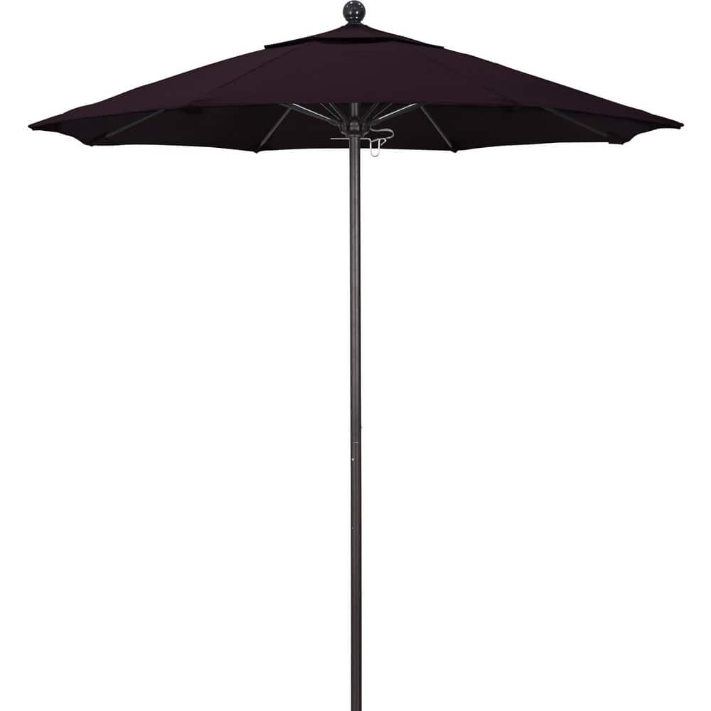 Patio Umbrellas; Diameter (Feet): 7.5; Height (Feet): 8.000; Fabric Color: Purple; Base Included: No; Canopy Fabric: Pacifica; Fade Resistant: Yes; Additional Information: Push Lift; Frame Material: Aluminum