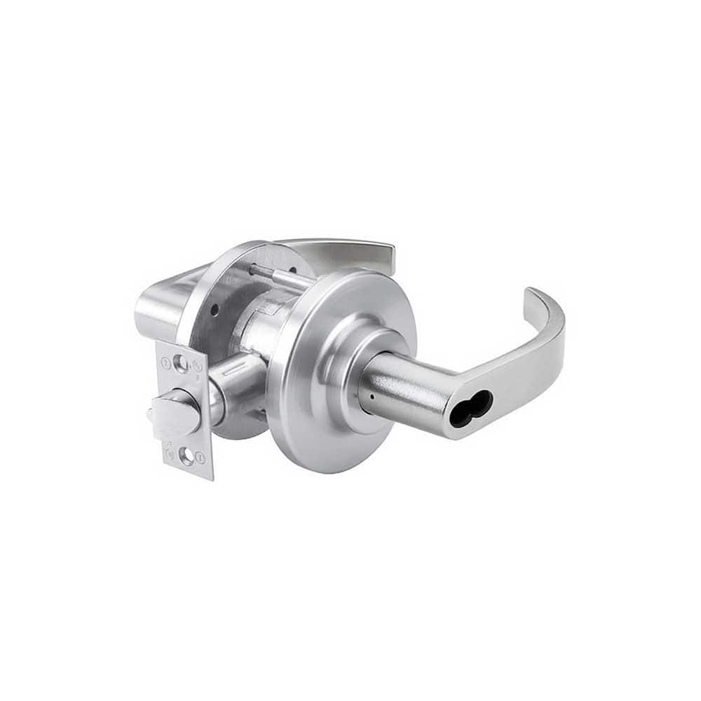 Lever Locksets; Type: Entry; Key Type: Keyed Different; Strike Type: ANSI 4-7/8; Finish/Coating: Satin Chrome; Material: Steel; Material: Steel; Door Thickness: 1-3/8 ™1-3/4; Backset: 2.75; Lockset Grade: Grade 2; Cylinder Type: SFIC Less Core; Minimum Or