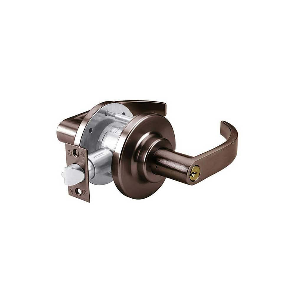 Lever Locksets; Type: Storeroom; Key Type: Keyed Different; Strike Type: ANSI 4-7/8; Finish/Coating: Oil Rubbed Bronze; Material: Steel; Material: Steel; Door Thickness: 1-3/8 ™1-3/4; Backset: 2.75; Lockset Grade: Grade 2; Cylinder Type: Conventional; Min