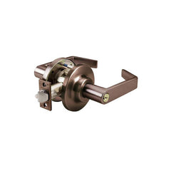 Lever Locksets; Type: Entry; Key Type: Keyed Different; Strike Type: ANSI 4-7/8; Finish/Coating: Oil Rubbed Bronze; Material: Steel; Material: Steel; Door Thickness: 1-3/4″ ™2-1/4″ ™; Backset: 2.75; Lockset Grade: Grade 1; Cylinder Type: Conventional; Min