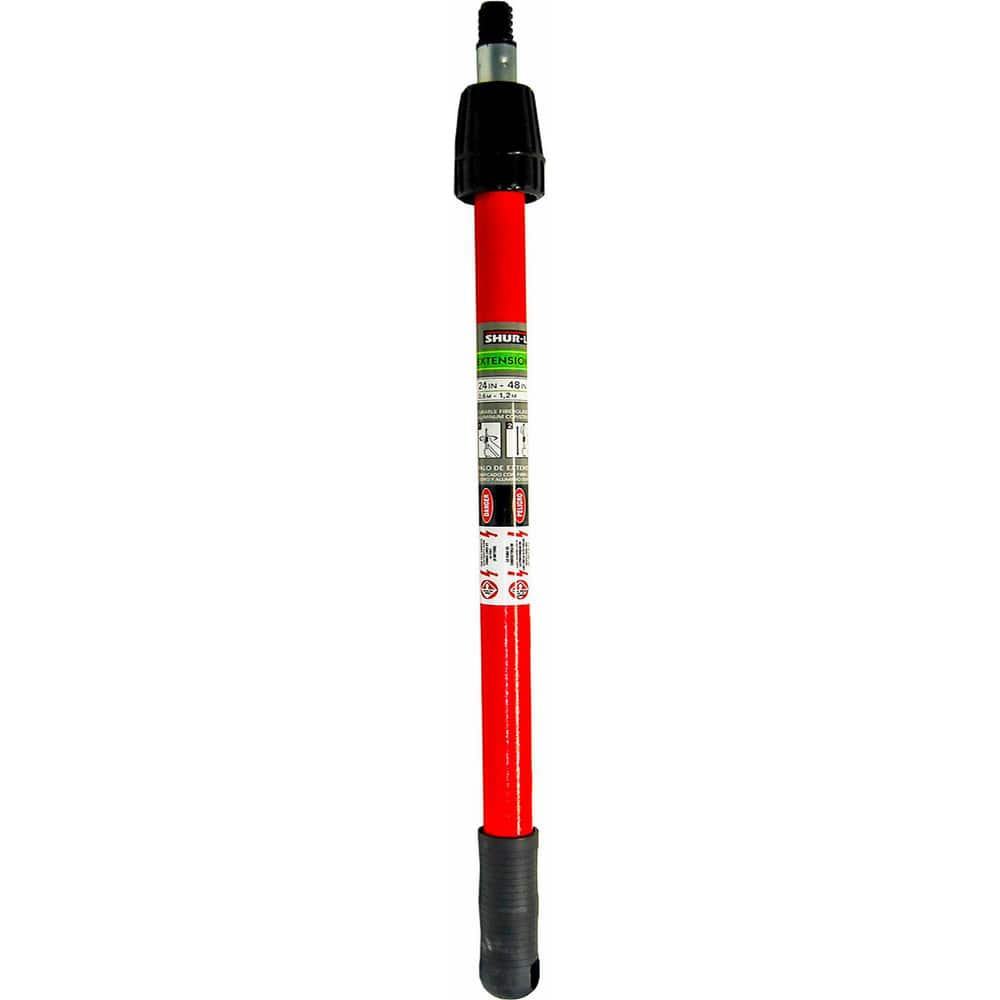 Paint Roller Extension Poles; Minimum Length (Feet): 24 in; Connection Type: Threaded; Maximum Length (Feet): 48.00; Lock Type: Twist; Material: Aluminum; Fiberglass; Minimum Length: 24 in; Telescoping: Yes; Material: Aluminum; Fiberglass