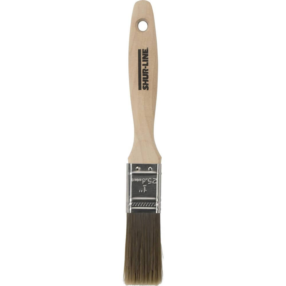 Paint Brush: Polyester, Synthetic Bristle 5″ Beavertail, Wood Handle, for Latex Flat & Water