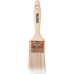 Paint Brush: Nylon Polyester & Synthetic, Synthetic Bristle 5-1/2″ Beavertail, Wood Handle, for Latex Flat & Water