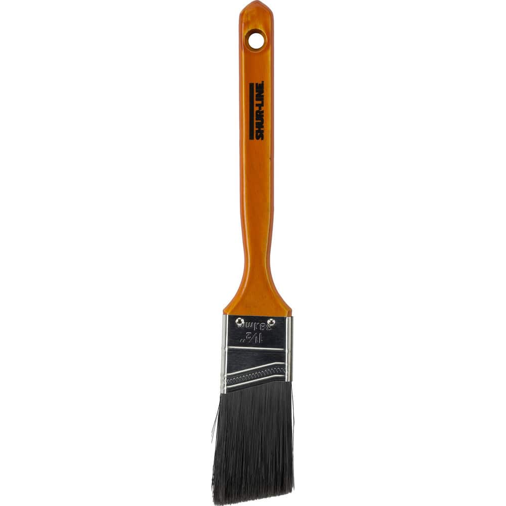 Paint Brush: Polyester, Synthetic Bristle 7″ Sash, Wood Handle, for Latex Flat & Water