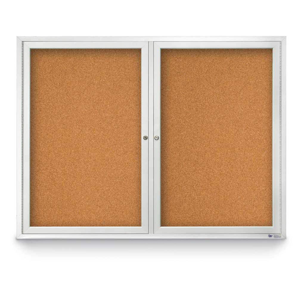 Cork Bulletin Boards; Bulletin Board Type: Enclosed Cork Bulletin Boards; Board Color: Natural Cork; Material: Aluminum; Cork Over Fiberboard; Width (Inch): 48; Overall Height: 36; Overall Thickness: 2; Frame Material: Aluminum; Overall Width: 48; Board M