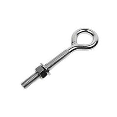 Fixed Lifting Eye Bolt: Without Shoulder, 650 lb Capacity, 1/4 ™ Thread, Steel Partially Threaded, 4″ Shank, 2-1/2″ Thread Length