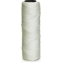 Twine; Type: Mason Line; Material: Nylon; Twine Construction: Braided; Color: White; Overall Diameter: 0.060; Breaking Strength (Lb.): 170.000; Twine Size: #18; Length (Feet): 500.00; Twine Size: #18; Diameter (Decimal Inch): 0.060; Color: White; Overall