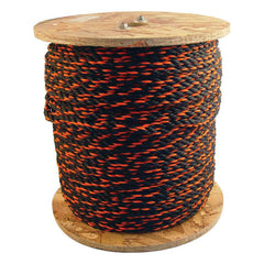 Rope; Rope Construction: Twisted; Material: Polypropylene; Work Load Limit: 800 lb; Rope Diameter (Fractional Inch): 3/8; Color: Red; Black; Length Ft.: 600