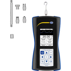 Digital Tension & Compression Force Gages; Capacity (gf): 20.000; Capacity (kgf): 20.000; Resolution (N): 0.010; Resolution (gf): 0.010; Accuracy (%): 0.1%; Feeler Length (mm): 10 mm; Feeler Length (Decimal Inch): 10 mm; Tip Type: Notched; Flat; Chisel; S
