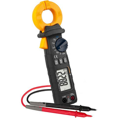 Compact Manual Ranging & Voltage Clamp Meter: CAT I CAT II & CAT III, 1.1811″ Jaw, C-Clamp & Curved Jaw 600 VAC/VDC, 150 A, 40 Max Ohms, Measures Amps, Capacitance, Continuity, Current, Diode Test, Milliamps, Resistance, Temperature & Voltage