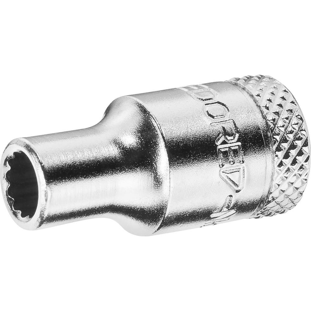 Non-Impact Hand Socket: 1/4″ Drive, 24 mm Socket, 12-Point Chrome-Plated