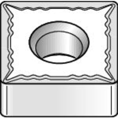 SNMG 431 Double-sided|G WM15CT, 1/64″ Corner Radius, 3/16″ Thick, 1/2″ Inscribed Circle, TiN, Square, Turning Indexable Insert - USA Tool & Supply