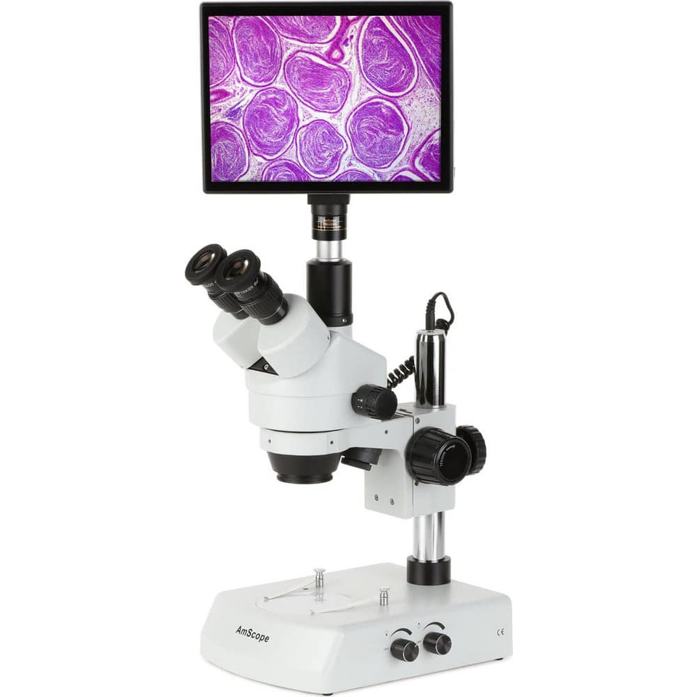 Microscopes; Microscope Type: Stereo; Eyepiece Type: Trinocular; Image Direction: Upright; Eyepiece Magnification: 10x; Maximum Magnification: 7x