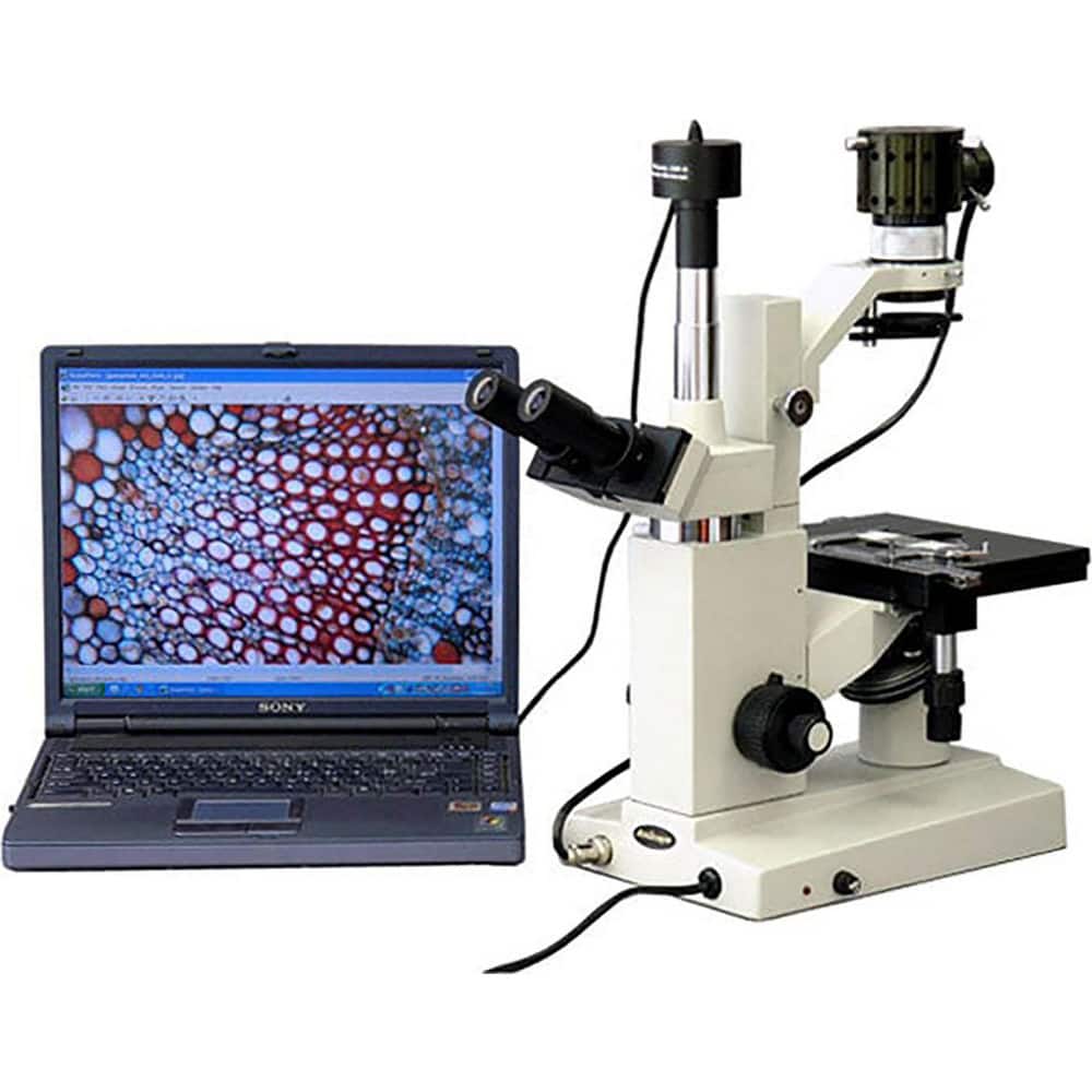 Microscopes; Microscope Type: Inverted; Compound; Eyepiece Type: Trinocular; Image Direction: Inverted; Eyepiece Magnification: 10x; Maximum Magnification: 40x