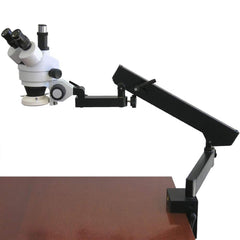 Microscopes; Microscope Type: Stereo; Eyepiece Type: Trinocular; Arm Type: Clamp; Articulating; Image Direction: Upright; Eyepiece Magnification: 10x; Maximum Magnification: 3.5x