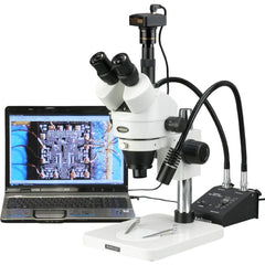 Microscopes; Microscope Type: Stereo; Eyepiece Type: Trinocular; Image Direction: Upright; Eyepiece Magnification: 10x; Maximum Magnification: 3.5x