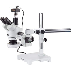 Microscopes; Microscope Type: Stereo; Eyepiece Type: Trinocular; Arm Type: Boom Stand; Single Arm; Image Direction: Upright; Eyepiece Magnification: 10x; Maximum Magnification: 3.5x