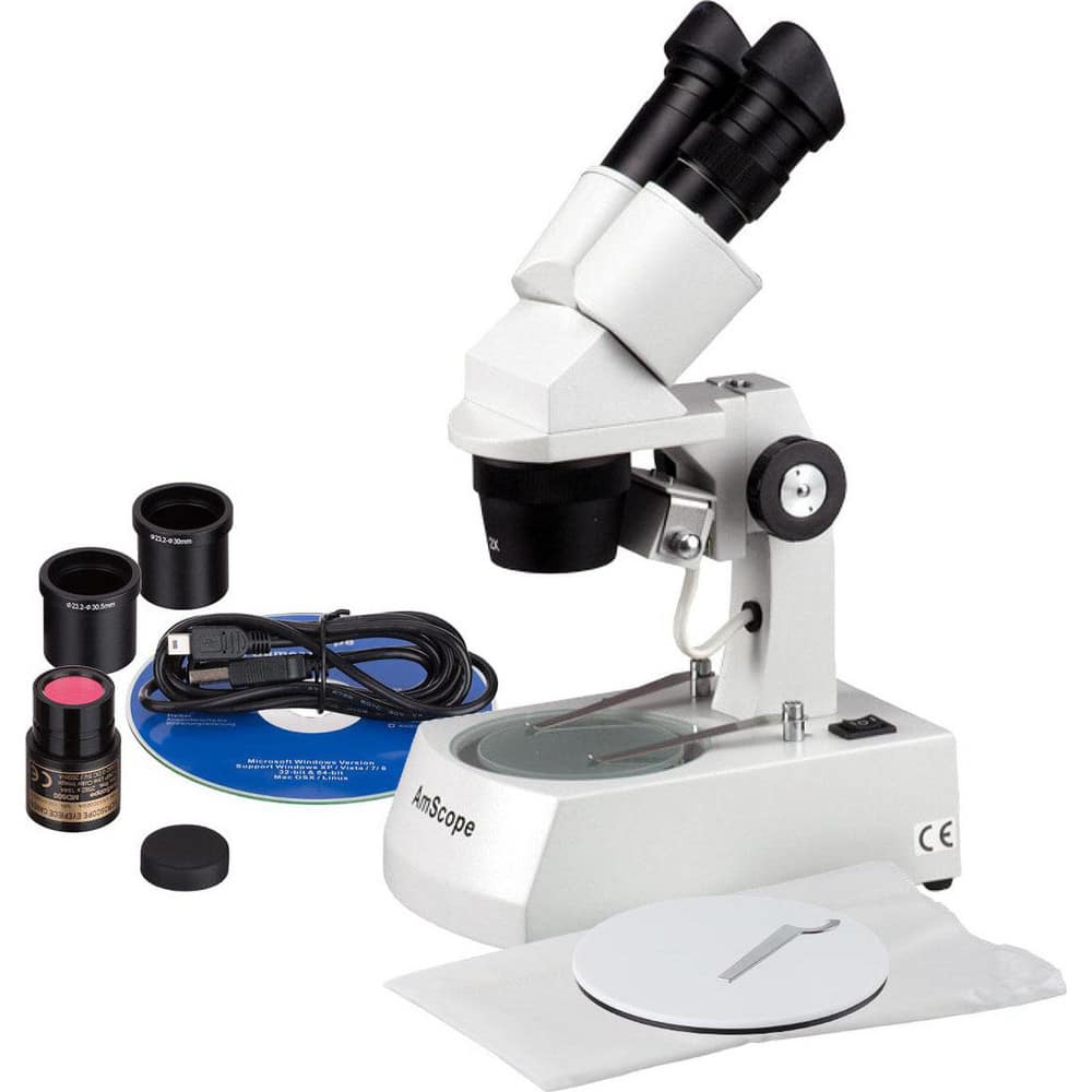 Microscopes; Microscope Type: Stereo; Eyepiece Type: Binocular; Image Direction: Upright; Eyepiece Magnification: 10x; Maximum Magnification: 20x