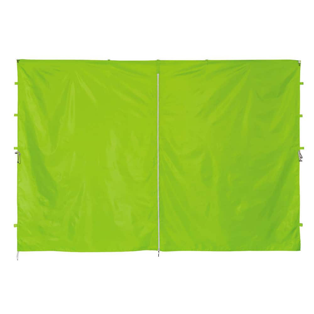 Shelters; Type: Canopy; Width (Feet): 1; Overall Length: 10.00; Center Height: 10 ft; Side Height: 10 ft; Covering Finish: Polyurethane-Coated; Number Of Doors: 1.000; Number Of Sides: 1; Color: Lime Green; Includes: One Sidewall; Opening Width: 10 ft; Op