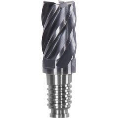 Corner Radius & Corner Chamfer End Mill Heads; Connection Type: Duo-Lock 10; Centercutting: Yes; Flute Type: Helical; Series: Haimer Mill; Number Of Flutes: 6; Overall Length: 0.79